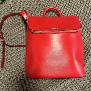 COPY - New DKNY red leather backpack purse